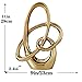 Modern Gold Knots Decor Ceramic Statue - Abstract Home Accent & Tabletop Figurine for Living Room, Bedroom, Bathroom, Office, Shelf, Mantel - Wedding, Coffee Table, Dining Room Centerpiece Decoration