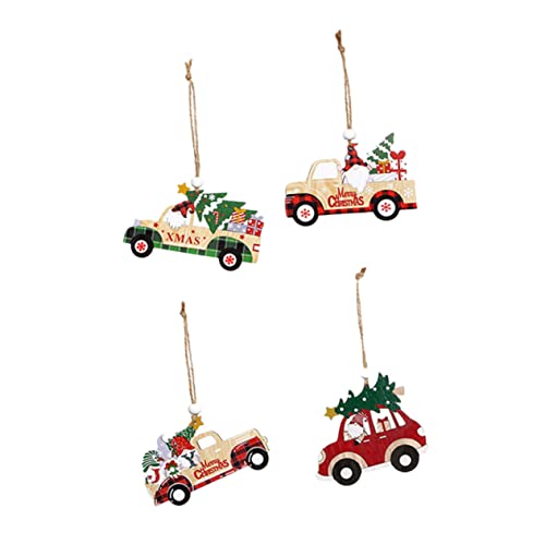 Garneck 4stücke Holzanhänger Für Weihnachtsbaum Weihnachten...