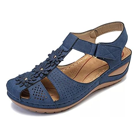 NXDHPLIENG Closed Toe Sandals Women Wedge Sandals Cover
