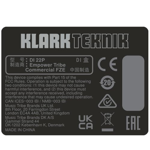 Klark Teknik PRO DI AV 2 DI 22P passive Stereo-DI-Box mit Midas-Transformatoren und erweitertem Dynamikbereich