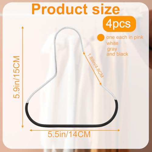 BOXOB 4 Stück Haken-Kleiderbügel für Baseballkappen, Hut-Organizer Baseballkappen Kleiderbügel Schränke für Mützen Schals Kleidung Gürtel Krawatten Geldbörsen (4 Farben)