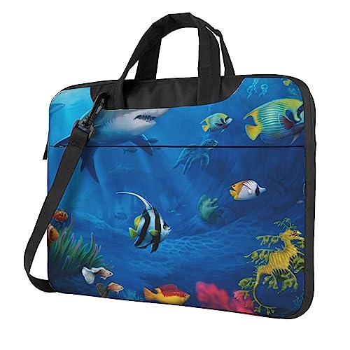 Sac pour ordinateur portable original imprimé requin blanc VACSAX