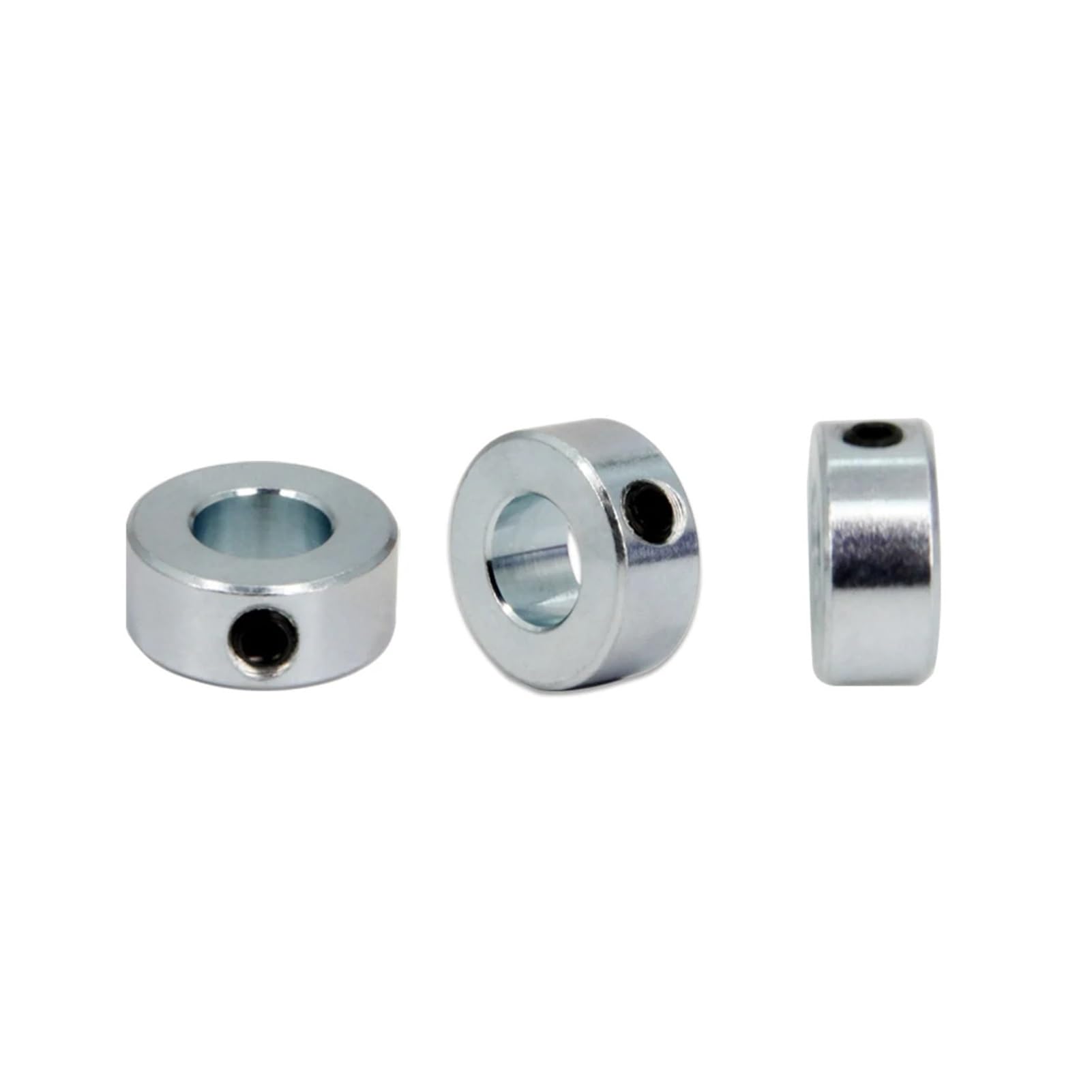 Juego de Collares de Eje con Orificio de 8 Uds. De 1/2 ", Collares de Bloqueo de Acero sólido chapados en Zinc Estilo Tornillo con diámetro Exterior de 1" y Ancho de 7/16"