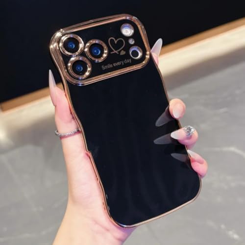 Coque iPhone 15 Plus antichoc noir avec protection objectif et bordure métal plaqué