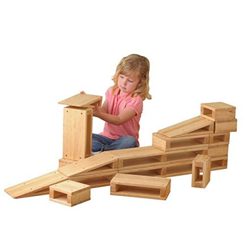 Constructive Playthings Junior Hollow Blocks for Ages 2-6 Years, Set of 18 Constructive Playthings Junior Hollow Blocks for Ages 2-6 Years, Set of 18