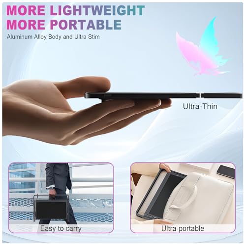 Image of 15.6 inch Laptop Screen Extender Monitor Portable, 1080P FHD IPS Triple Screen Monitor for Laptops, Just 1 Cable for 3 Screens, Laptop Extender Compatible with 360 Rotation with Wins /Mac