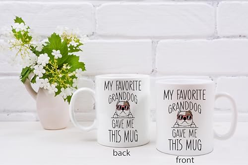 Taza de cerámica QASHWEY 11 onzas American Bulldog miniatura 5
