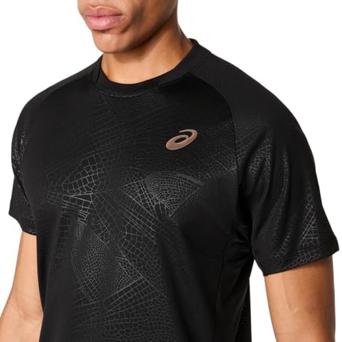 ASICS Men's Match Short Sleeve TOP Night Energy Tennis Apparel4