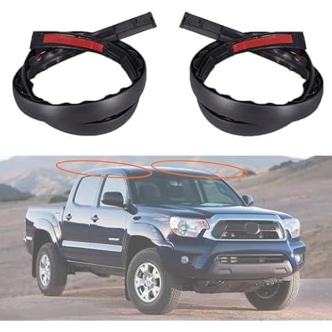 2Pcs Roof Drip Molding Weatherstrip Fit for Toyota Tacoma Double CAB 2005-2015, Left & Right Side Roof Trim Seal Kit Replace 75551-04062 75551-04061 75551-04060 75551-04063 75552-04063 Cover