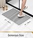 HITSLAM Shower mat Non Slip, 24 x 16 Inch Bath Mat for Tub with Drain Holes, Soft PVC Loofah Bathtub Mat Non Slip, Quick Drying Bathroom Shower Mat, Grey