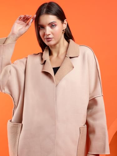 Image of KOTTY Womens Cotton Blend Standard Length Elegant Style Coat - Classic Style with Modern Detailing