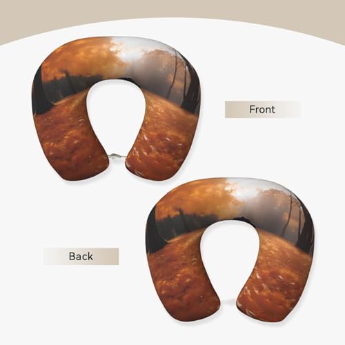 Almohada de viaje U de espuma viscoelástica lavable miniatura 2
