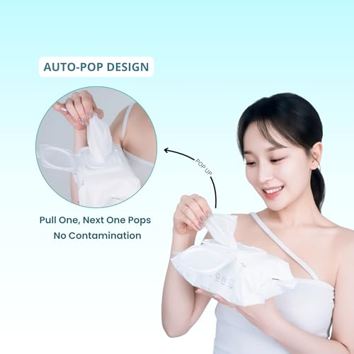 Image of Mirabelle Korea Wet Wipes for Face with Lid - 100 wipes | 99% Pure Water, fragrance free | Makeup Remover Wipes | Hydrating & Refreshing | Korean Skincare | All Skin Types | Baby & Adult Safe