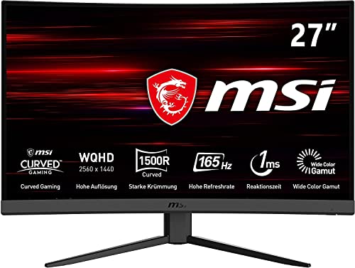 MSI Optix G27CQ4 - Monitor Gaming Curvo 27' WQHD 165Hz ( 2560x...