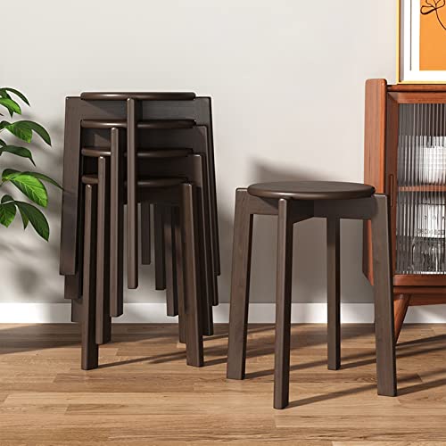 Tabouret en bois sans dossier empilable pour petits espaces de cuisine - 2