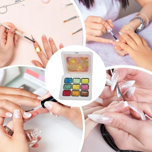 Gel de pintura para uñas sin borrones para dibujos precisos con purpurina 4