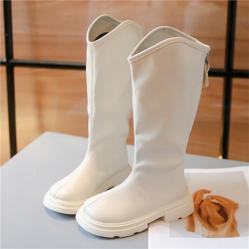 Kids Girls Non Slip Long Boots High top Zipper Classic Boots Knee High Boots Warm Shoes Walking Shoes Toddler Shoes4