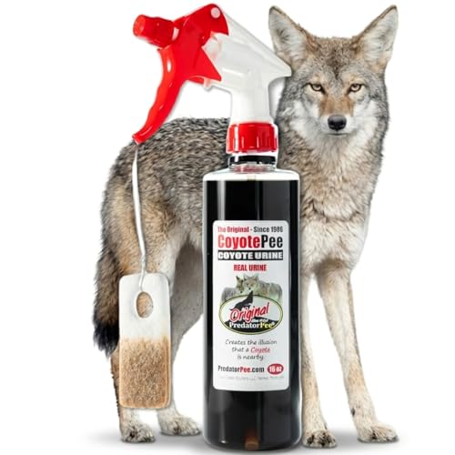 PredatorPee 100% Coyote Urine with 10 ScentTags, Territorial Marking Scent Kit, Creates Predator...