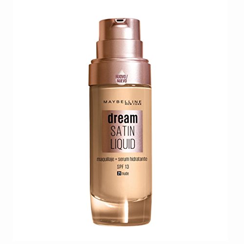 Maybelline New York Base de Maquillaje con Sérum Hidratante Dream Satin Liquid, Tono 021 Nude