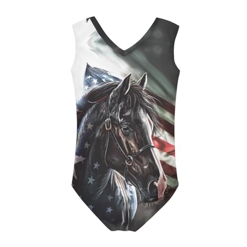 Image of Girls Fashion Print One Piece Swimsuit Bathing Suit Gymnastic Leotard for Kids, 5-14 Years