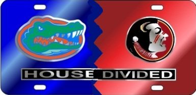 Florida Gators/FSU House Divided Car Tag by Craftique