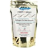 DrFormulas HairOmega Collagen for Hair Growth Protein Powder, Peptides from Bovine Collagen Hydrolysate - Unflavored/Tasteless, 16oz