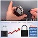 Gate Padlock Combination Padlock: Fingerprint Phone App Locker Lock eLinkSmart - Keyless Padlock Outdoor Waterproof Heavy Duty 1CM Shackle Support iOS Watch