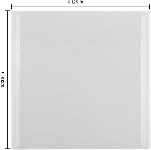 Miniatura 9 de JAM PAPER Sobres de plástico con cierre de solapa de pliegue - Folleto - 5 12 x 7 38 - Transparente - Paquete de 12