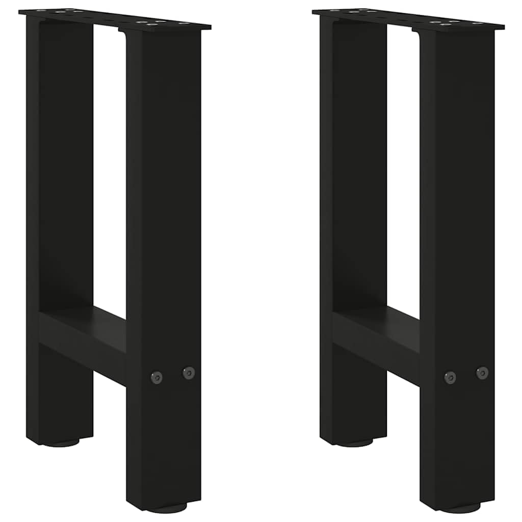 vidaXL Coffee Table Legs Black 2 pcs 28x(42-43) cm Steel โ image 1