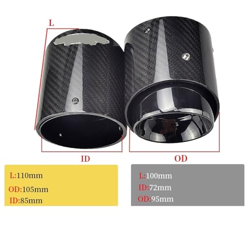 Puntas de silenciador de escape de fibra de carbono para Mini Cooper R55 F54 F55 F56 F57 F60 3