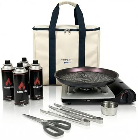 TECHEF - KBBQ Ultimate Set with Korean BBQ Grill Pan, Agni Portab...