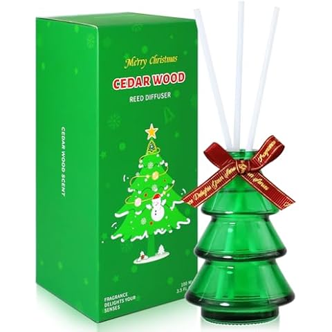 Christmas Reed Diffuser with Cedar Wood Scent Cover