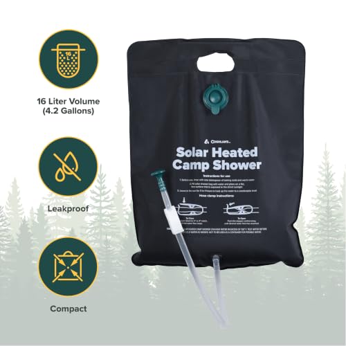 Ducha portátil para campamento Coghlan's, con calentamiento solar, bolsa de ducha para exteriores miniatura 2