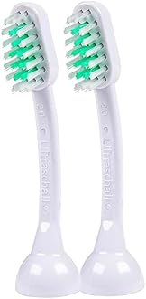 2 x A2 (M) Large Ultrasonic Attachment Brushes for Emmi®-Pet 1.0 & 2.0 Ultrasonic Toothbrush, Prevents Tartar, Fights Bad Breath & Gum Disease - Silent & No Scrubbing