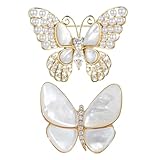 Design Farfalla Esclusivo： Ispirato alle Farfalle, Dettagli Ali Precisi. Design Semplice & Raffinato, Adatta a Mantelli, Camicie, Zaini.