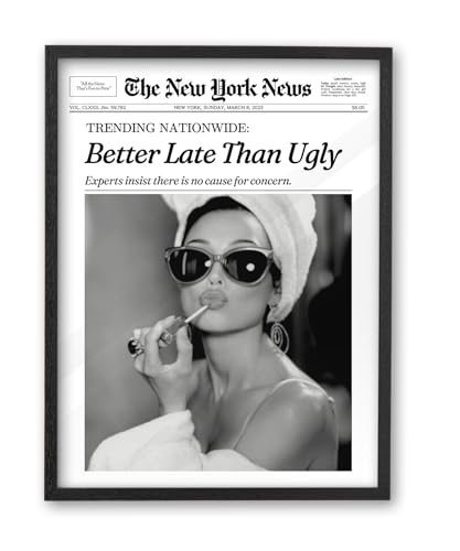 iHery Premium Natural Black OAK Wood 12x16in Audrey Hepburn Trendy