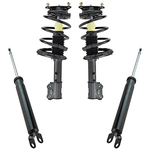 Image of TRQ Front and Rear Complete Strut Assembly & Shock Absorber Kit Complete Strut & Coil Spring Assembly Compatible with 2007-2010 Hyundai Elantra