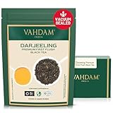 VAHDAM, First Flush Darjeeling Tea - 50 Cups (3.53oz) | Loose Leaf Black Tea - Flowery, Aromatic & Delicious | Picked, Packed & Shipped Direct From India | Champagne Of Teas | Mellow & Fragrant