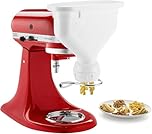 6-Piece Pasta Attachment for Kitchenaid Stand Mixer, Home made Pasta Press Attachment with 2 Feed Port, Durable for Kitchenaid Accessories and Attachments, Heavy Duty, Dishwasher Safe, Easy Clean