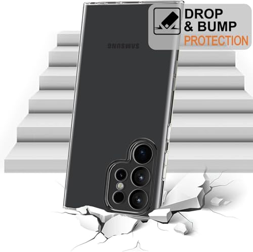 Image of REALCASE Silicone Samsung S24 Ultra 5G Back Cover Case, Scratch Resistant Protective Crystal Clear Transparent Shock Proof Bumper Back Cover Case for Samsung Galaxy S24 Ultra 5G