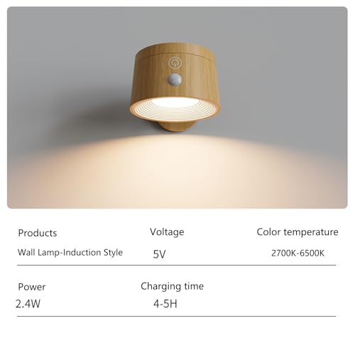 Evita tropiezos con LED apliques de pared con sensor de movimiento recargables pack de 2 5