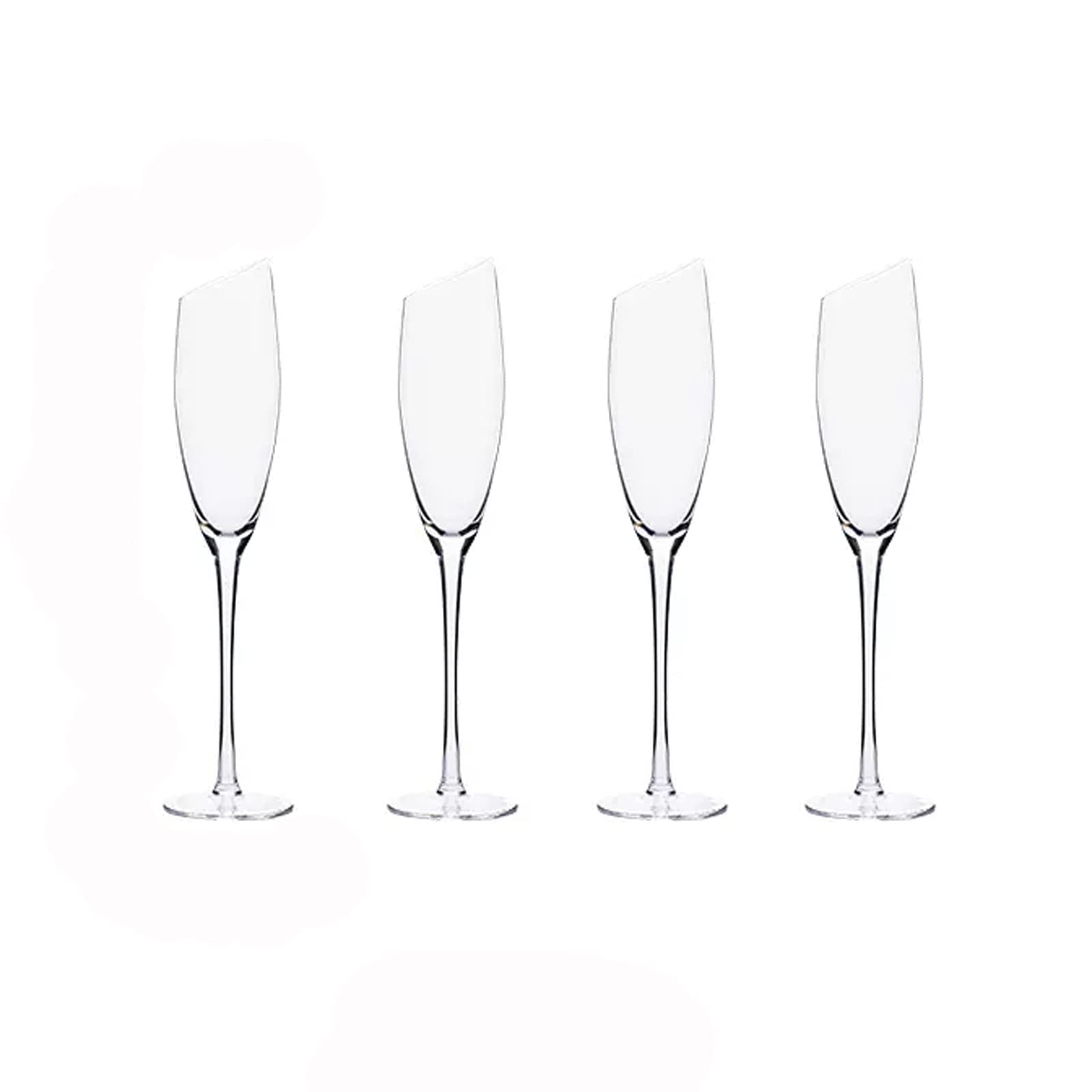 Flûtes à champagne 4 pièces Verres à champagne Flûte à champagne de luxe haut de gamme 180 ml Verres à champagne en verre cristal pour la maison Fournitures de fête de mariage pour les fêtes (Couleur