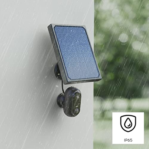 Hama &Uuml;berwachungskamera (WLAN Kamera f. au&szlig;en mit Akku u. Solar, Outdoor Kamera per Sprache/App steuern, wetterfeste Au&szlig;enkamera, Bewegungsmelder, Nachtsicht, 2-Wege-Audio, Aufzeichnung, FullHD) schw.