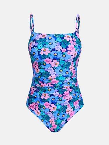 Image of CUPSHE Women Swimsuit One Piece Bathing Suit Square Neck Cutout Back Tummy Control with Adjustable Spaghetti Straps