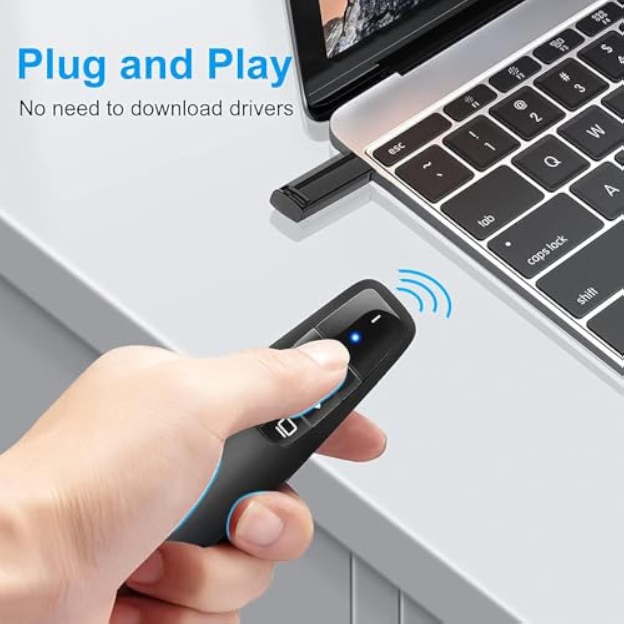 Wireless Presenter Remote Controller with Red Laser Pointer