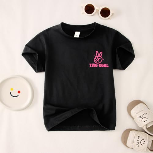 Two Cool Birthday Shirt 2nd Birthday Girl T-Shirt 2 Year Old Toddler Girls Second B-Day Party Short Sleeve Tops4