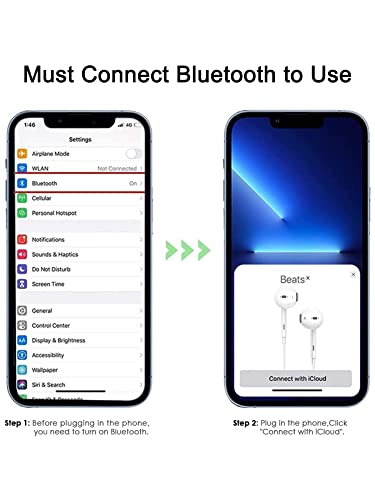 Apple Earbuds Headphones With Lightning Connector【Apple Mfi Certified】2 Pack (Built-In Microphone&Volume Control)Wired In-Ear Stereo Noise Canceling Isolating Earphone For Iphone 14/13/12/11/Se/X/8/7 #TOP5
