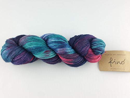Manos Del Uruguay Silk Blend Fino - 100Gm 6881 Jewel, Hand Dyed Knitting Yarn #TOP18