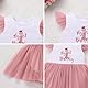 FYMNSI Baby M�dchen Erster Geburtstag Outfit 1 Jahr Geburtstagskleid Bodykleid T�t�rock T�ll Prinzessin Partykleid Sommer Festkleid Taufkleid mit Stirnband Fotoshooting Kleidung Dunkelrosa 9-12M