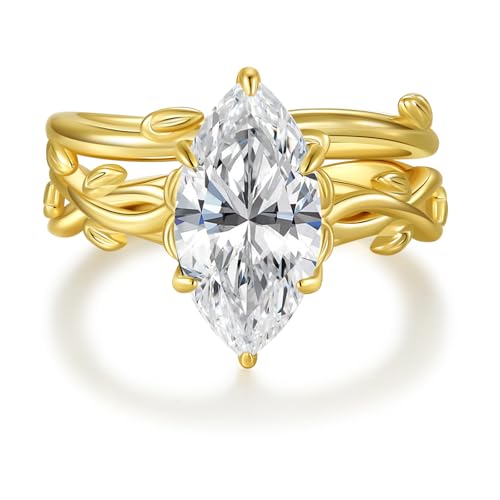 MystiqueMark Vine Moissanite Ring Set